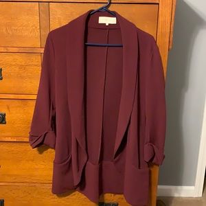 Burgundy blazer